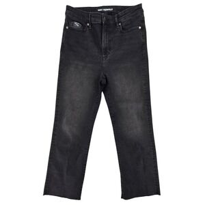 Karl Lagerfeld Paris Black Jeans Size‎ 8 Raw Hem